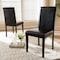 Baxton Studio Mia Modern Dark Brown Faux Leather Upholstered Dining Chair, PK2 142-8029 - alternate 2